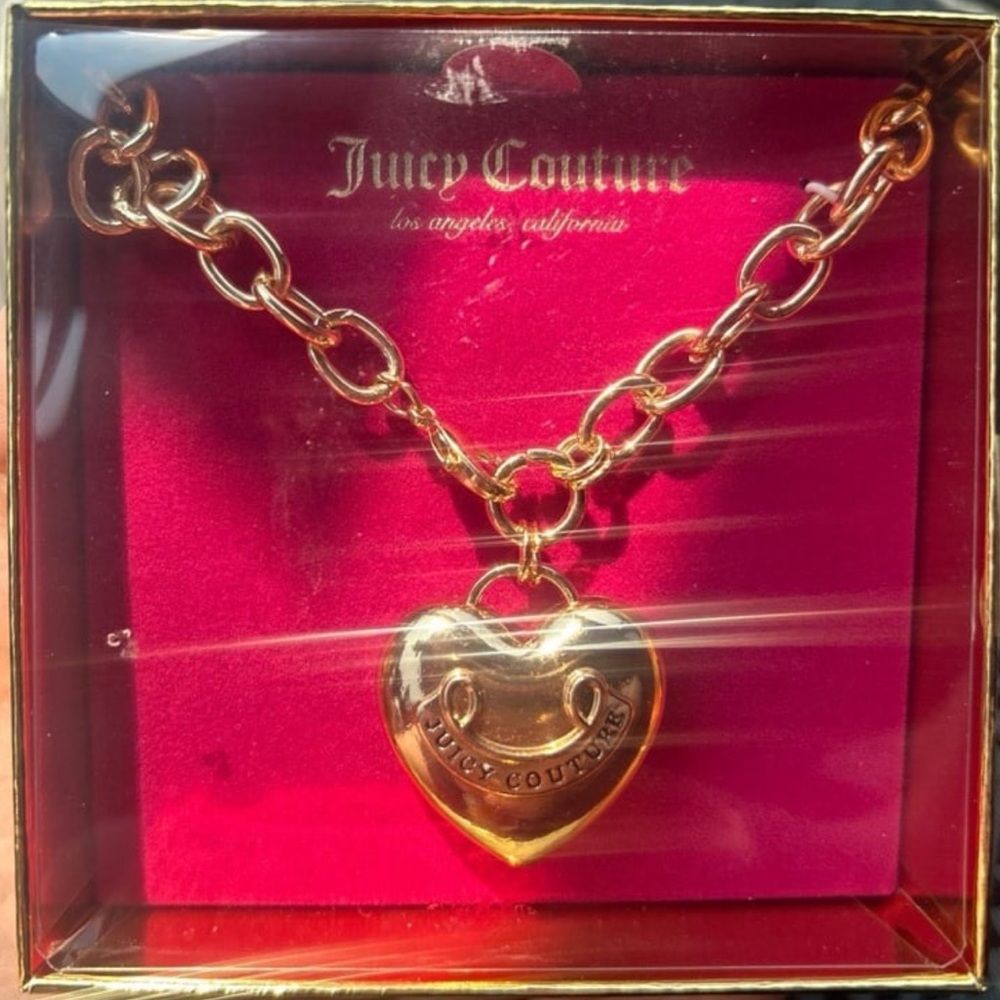 Juicy Couture Gold-Tone Solid Heart Necklace